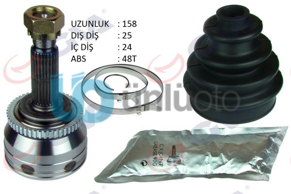 AKS KAFASI DIŞ HYUNDAI İ20 1.4L D4FC CRDİ 08-15 ABS li 25x24x52.4 - ABS 48 diş
