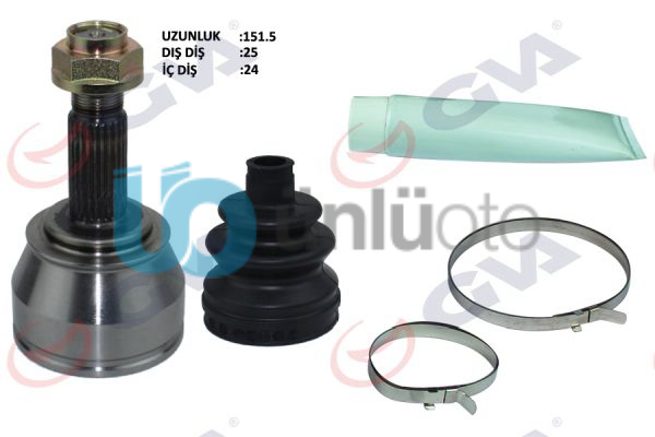 AKS KAFASI DIŞ ÖN DOBLO 1.9 JTD 01- DOBLO-ALBEA 1.3 MTJ 05- 25x24x51 152mm