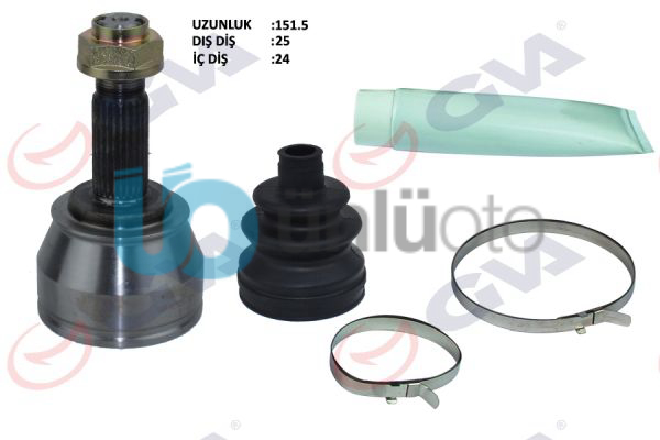 AKS KAFASI DIŞ ÖN DOBLO-ALBEA 1.3 MTJ 03-07 -DOBLO 1.9JTD 01- 25x24x51 152mm
