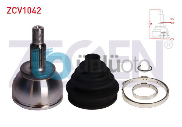 AKS KAFASI SOL-SAG DIS MERCEDES B SERISI (W245) 180 CDI M-T 25X25X60 UZUNLUK 132