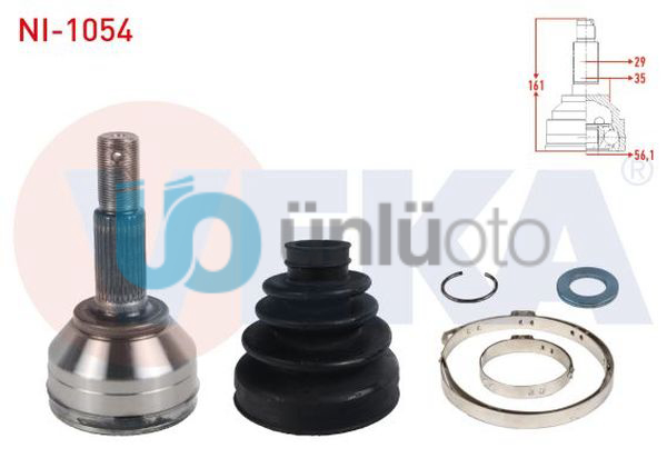 AKS KAFASI SOL-SAG ON DIS 29X35X56,1 UZUNLUK 161mm NISSAN QASHQAI (J10) - QASHQA