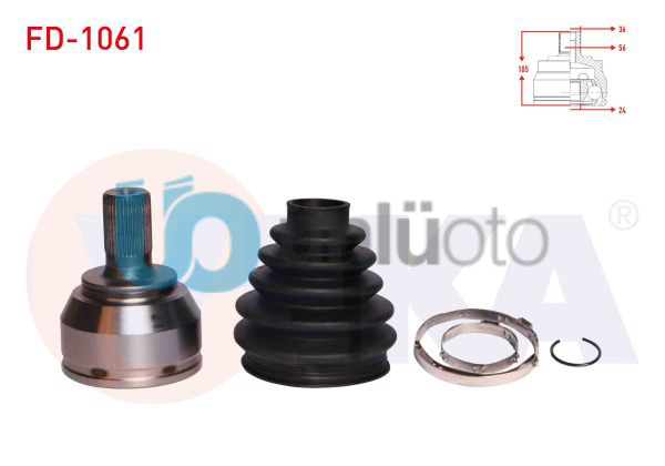 AKS KAFASI SOL-SAG ON DIS FORD FOCUS II (DA) 1.6i 36X24X56 UZUNLUK 105 mm 2004-2
