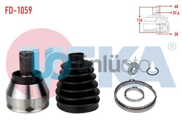 AKS KAFASI SOL-SAG ON DIS FORD MONDEO IV 2.0 TDCI M-T 40X28X57,4 UZUNLUK 114mm 2