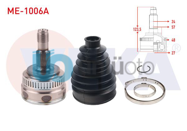 AKS KAFASI SOL-SAG ON DIS MERCEDES VANEO (414) 1.6 ABSLI 48 DIS 24X27X57 UZUNLUK