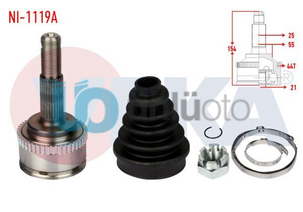 AKS KAFASI SOL-SAG ON DIS NISSAN ALMERA II (N16) 1.5i 16v ABSLI 44 DIS 25X21X55