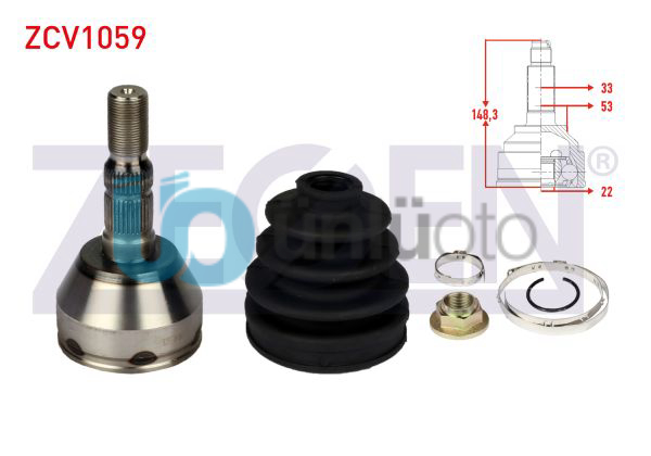 AKS KAFASI SOL-SAG ON DIS OPEL ASTRA H 1.4i 33X22X53 UZUNLUK 149,5 mm 2004-2010