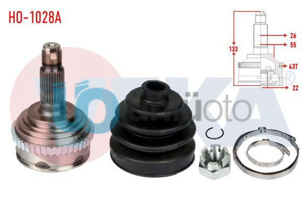 AKS KAFASI SOL-SAG ON DIS ROVER 400 (RT) 414 Si ABSLI 43 DIS 26X22X55 UZUNLUK 13