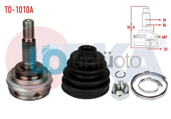 AKS KAFASI SOL-SAG ON DIS TOYOTA COROLLA (_E10_) 1.3i EE101 ABSLI 48 DIS 26X23X5