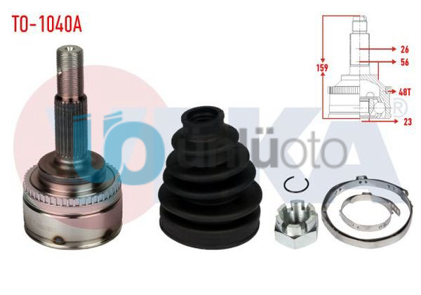 AKS KAFASI SOL-SAG ON DIS TOYOTA COROLLA (_E12_) 1.4 VVT-I ABSLI 48 DIS 26X23X56