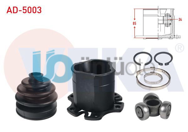 AKS KAFASI SOL-SAG ON IC 34X85 UZUNLUK 85mm A4 1.8 T-2.0-1.9 TDI-2.5 TDI 00-04/