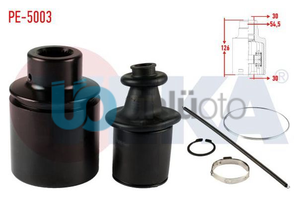 AKS KAFASI SOL-SAG ON IC KARSAN J9 PREMIER 2.8 D 30X30X54,5 UZUNLUK 126 mm 2007-