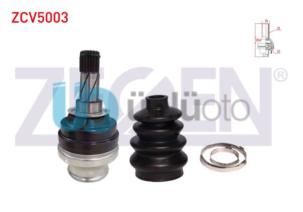 AKS KAFASI SOL-SAG ON IC OPEL VECTRA A 1.4  22X22X35 UZUNLUK 130,6 mm 1988-1995