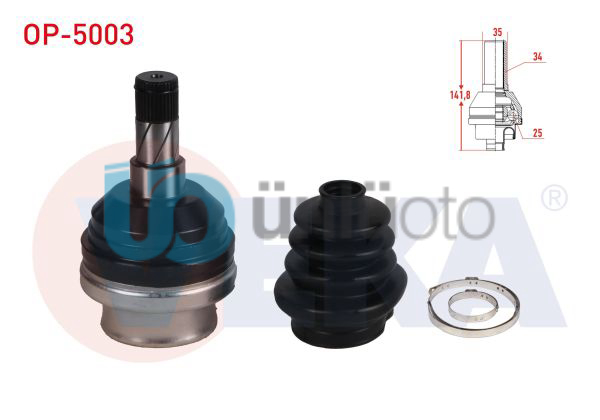 AKS KAFASI SOL-SAG ON IC OPEL VECTRA B 1.8i 16v 34X25X35 UZUNLUK 142,2mm 1995-20