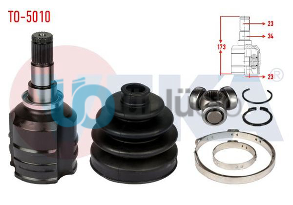 AKS KAFASI SOL-SAG ON IC TOYOTA COROLLA (_E12_) 1.4 VVT-I  23X23X34 UZUNLUK 173m