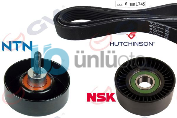 ALTERNATÖR GERGİ KİTİ TOURNEO CONNECT-TRANSİT CONNECT 1.8Dİ-TDCİ 07- KLİMALI 6PK
