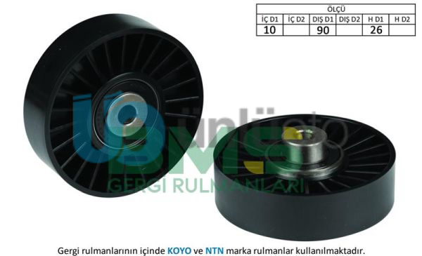 ALTERNATÖR GERGİ RULMANI BRAVA-BRAVO 1.4-1.8 16V 95-01 -DOBLO-ALBEA-PUNTO 1.8 10