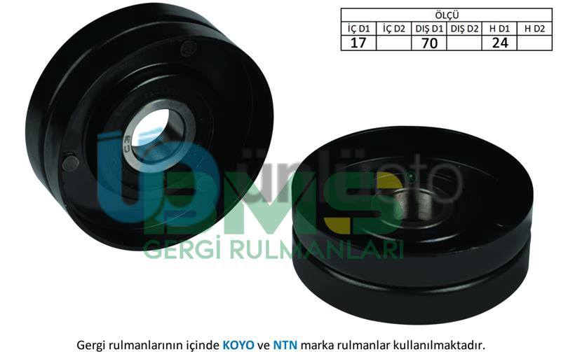 ALTERNATÖR GERGİ RULMANI GOLF V-PLUS 1.1 02 70x24x10