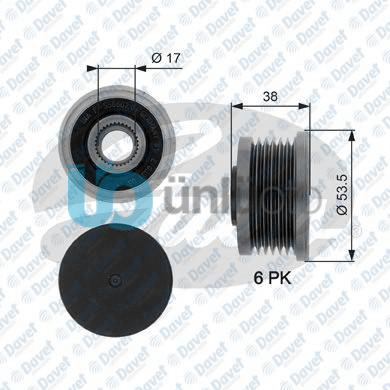 ALTERNATOR KASNAGI (RULMANLI) LOGAN II (01 ) MEGANE II III (08 ) TRAFIC II (06 )