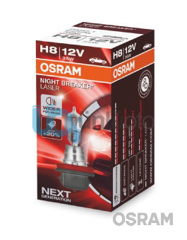 AMPUL 12V H8 35W NIGHT BREAKER LASER 150 GÜÇLÜ 20 BEYAZ IŞIK İKİLİ AMBALAJ