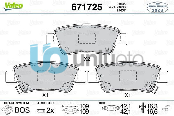 ARKA FREN BALATA HONDA CR-V 2.2L N22A CTDi dizel RE6 06- / CR-V 2.0L R20 benzin