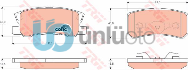 ARKA FREN BALATA P4008 12  C4 1.6HDİ 12  / MITSUBISHI OUTLANDER 2.0L CW4W 07-1