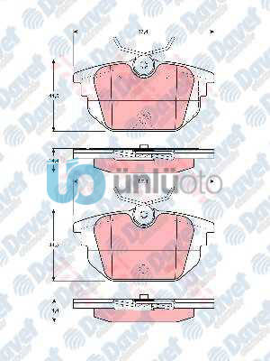 ARKA FREN BALATASI ALFA 145 1,4 TWINSPARK 1,6/1,8 TWINSPARK ABS 96-99 146 1,4 TW