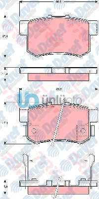 ARKA FREN BALATASI HONDA CIVIC 2001- CRV 2001-2007 / ACCORD 1998-2008 / FRV 04-