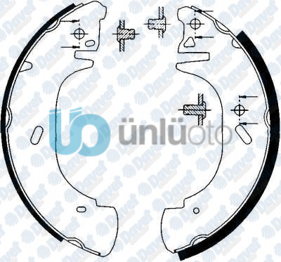 ARKA FREN BALATASI PABUC TRANSIT T15 2.0-2.5D-2.5DI 91-94 TRANSIT T15 2.5DI-2.5T
