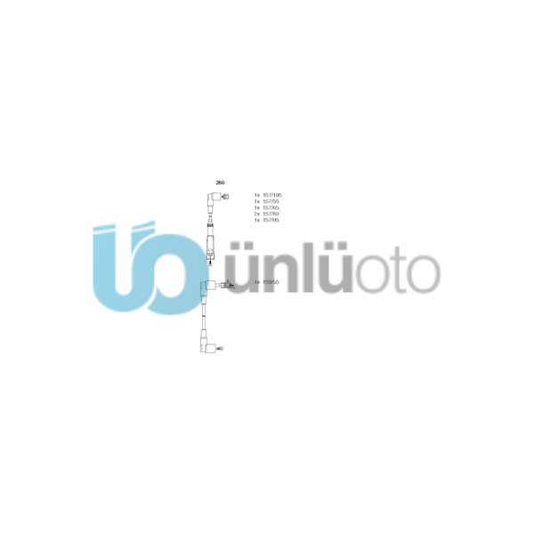 ATESLEME KABLOSU SETI MERCEDES M110 W123 S123 C123 W460 W126 R107