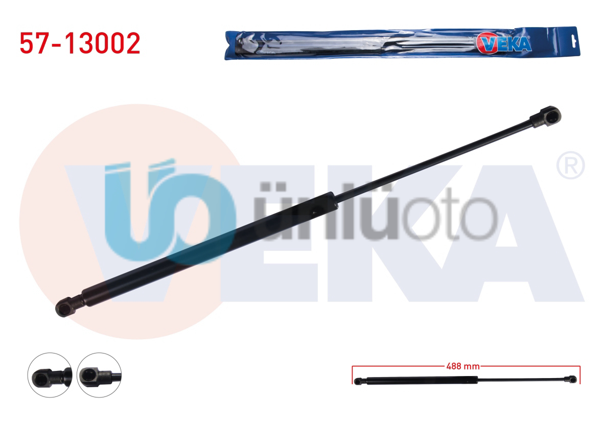 BAGAJ AMORTISORU 488mm/480N AUDI A3 (8P1) 5 KAPI 2003-2012