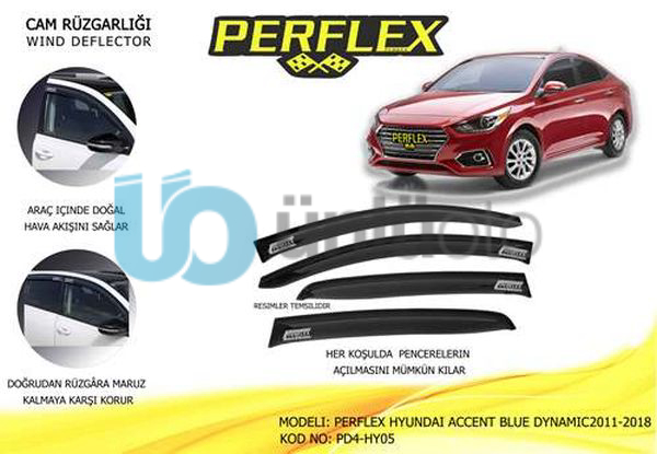 CAM RÜZGARLIĞI HYUNDAI ACCENT BLUE DYNAMIC 2011-2018 4 LÜ