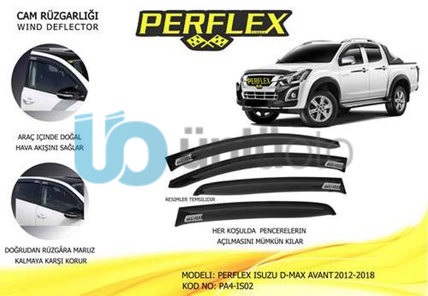 CAM RÜZGARLIĞI ISUZU D-MAX AVANT 2012-2018 4 LÜ