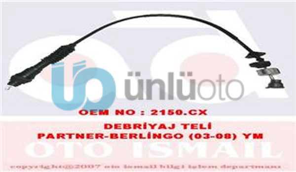 DEBRİYAJ TELİ PARTNER-BERLINGO DW8B 03-08 x