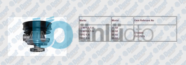 DEVIRDAIM CIFT KASNAKLI TEMPRA 1.4 I 90-92 - 1.6 I 88-92 - TIPO 1.4 I -1.6 I 88-