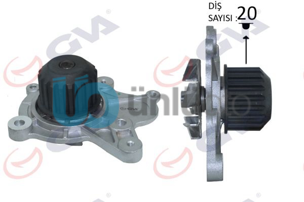 DEVİRDAİM SU POMPASI HYUNDAI ACCENT GETZ 1.5L D3EA CRDİ 02-05 / SANTAFE 2.2L CRD