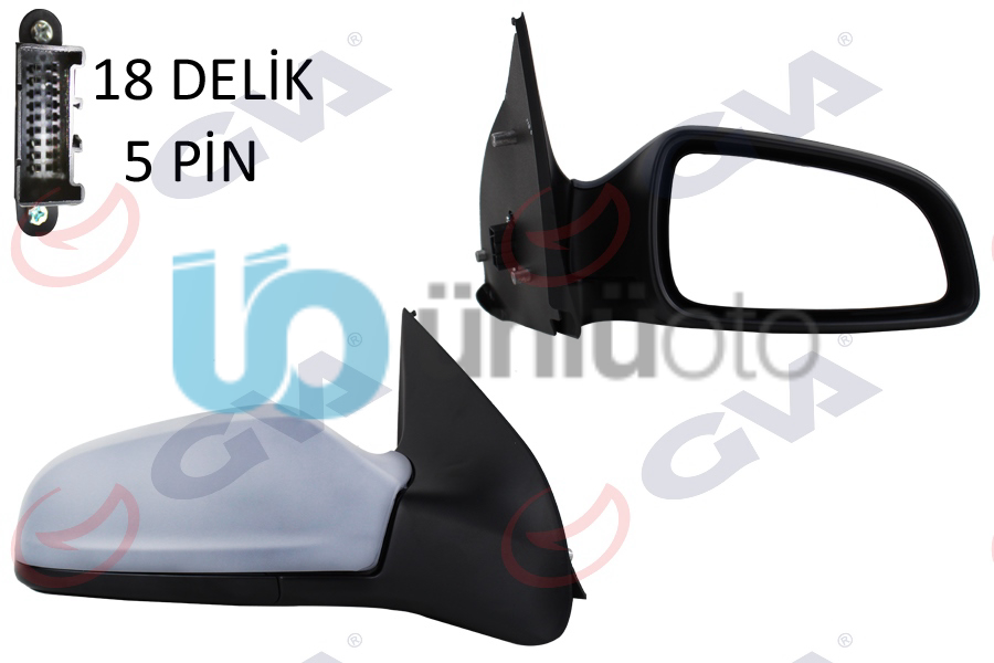 DIŞ DİKİZ AYNASI SAĞ ASTRA H 04 ELEKTRİKLİ ISITMALI ASTARLI KONVEKS 5 FİŞ VM-96