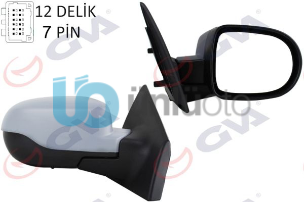 DIŞ DİKİZ AYNASI SAĞ CLIO 09 ELEKTRİKLİ ISITMALI SENSÖRLÜ ASTARLI KONVEKS 7 FİŞ
