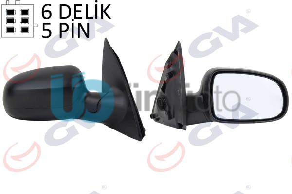 DIŞ DİKİZ AYNASI SAĞ CORSA C 01 ELEKTRİKLİ ISITMALI KONVEKS 5 FİŞ VM-200EHR