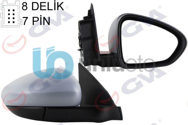 DIŞ DİKİZ AYNASI SAĞ EGEA 15 ELEKTRİKLİ ISITMALI SENSÖRLÜ ASTARLI KONVEKS 7 FİŞ
