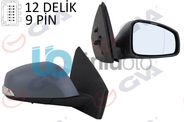 DIŞ DİKİZ AYNASI SAĞ FLUENCE 10 ELEKTRİKLİ ISITMALI SİNYALLİ ASTARLI KONVEKS VM