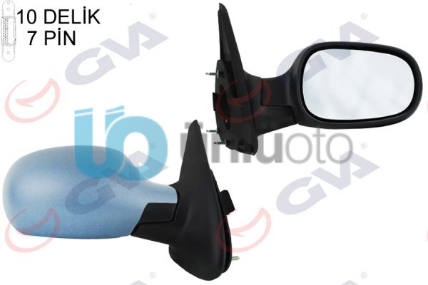 DIŞ DİKİZ AYNASI SAĞ MEGANE 99 ELEKTRİKLİ ISITMALI SENSÖRLÜ ASTARLI 7 FİŞ VM-12