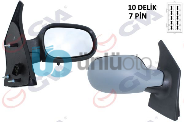 DIŞ DİKİZ AYNASI SAĞ MEGANE SCENIC 97 ELEKTRİKLİ ISITMALI SENSÖRLÜ ASTARLI KONV