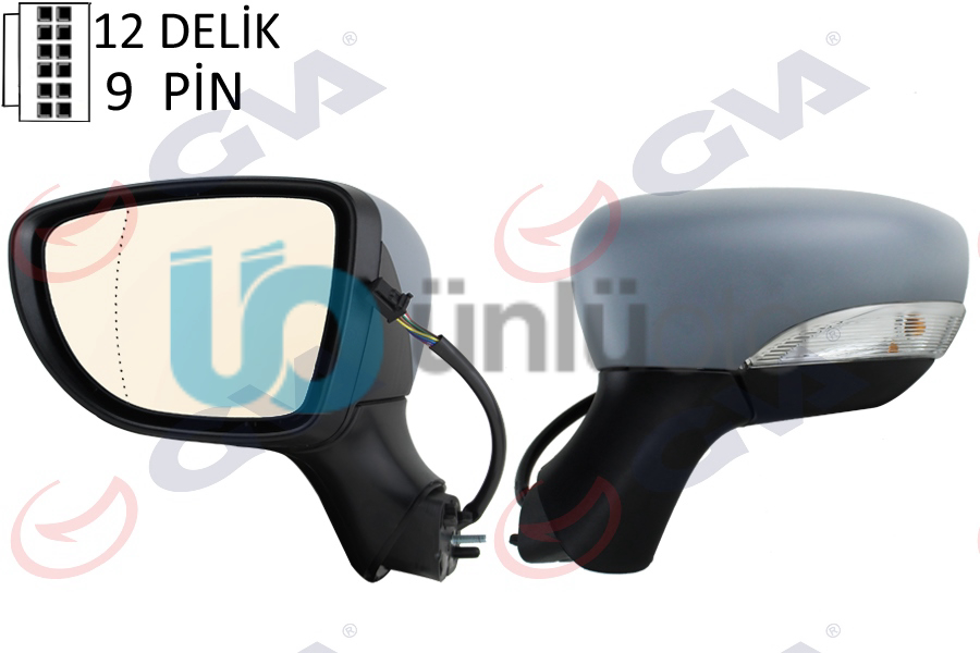 DIŞ DİKİZ AYNASI SOL CLIO 17 ELEKTRİKLİ KATLANIR ISITMALI SİNYALLİ ASTARLI ASFE