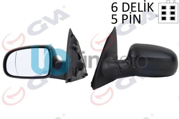 DIŞ DİKİZ AYNASI SOL CORSA C 01 ELEKTRİKLİ ISITMALI ASFERİK 5 FİŞ VM-200EHAL