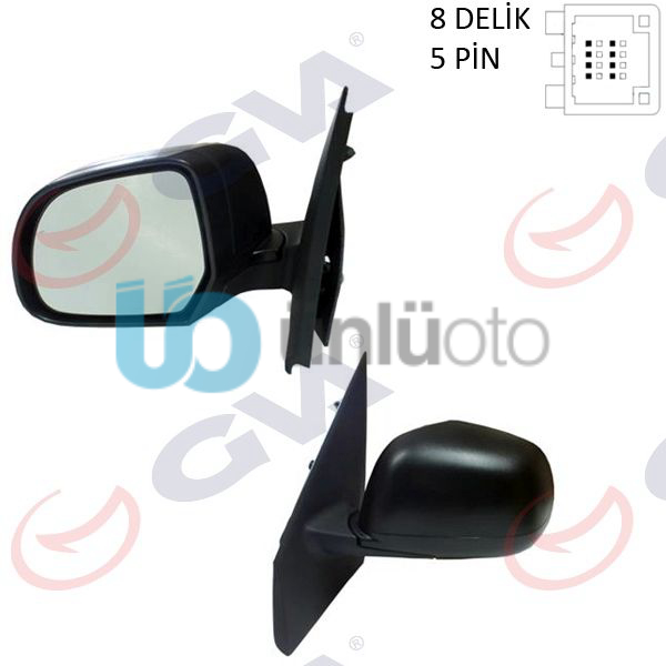 DIŞ DİKİZ AYNASI SOL DOKKER-LODGY 12 ELEKTRİKLİ ISITMALI KONVEKS 5 FİŞ VM-6803E