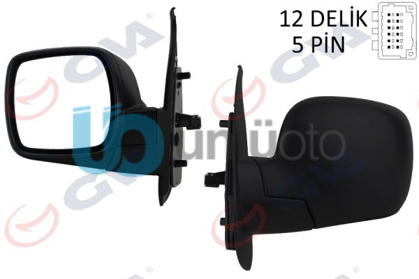 DIŞ DİKİZ AYNASI SOL KANGOO 08 ELEKTRİKLİ ISITMALI KONVEKS 5 FİŞ VM-6131EHL