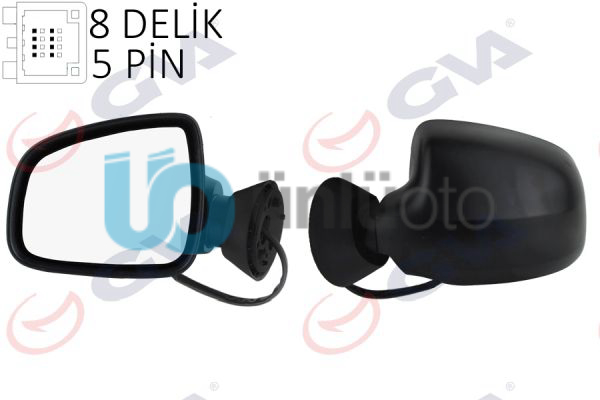 DIŞ DİKİZ AYNASI SOL LOGAN SW-MCV 08 ELEKTRİKLİ ISITMALI KONVEKS 5 FİŞ VM-6801E