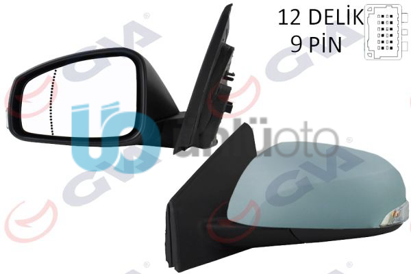 DIŞ DİKİZ AYNASI SOL MEGANE-FLUENCE 08 ELEKTRİKLİ ISITMALI SİNYALLİ SENSÖRLÜ IS