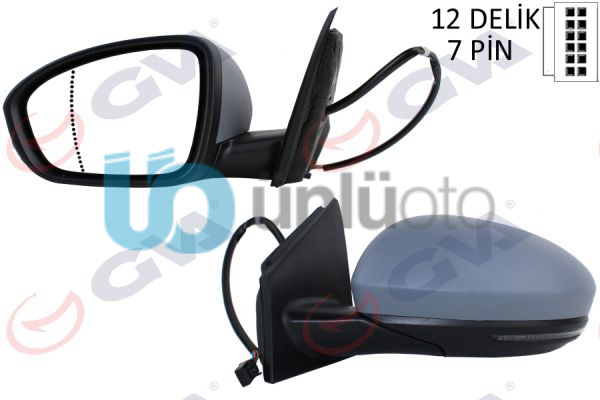DIŞ DİKİZ AYNASI SOL MEGANE IV 15 ELEKTRİKLİ ISITMALI SİNYALLİ ASTARLI ASFERİK
