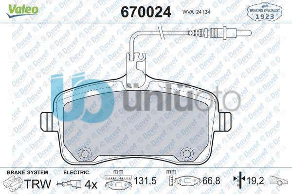 ON FREN BALATASI P407 1,6HDI 110 FAP,1,8 2,0 2,0 HDI 135 FAP 04FISLI
